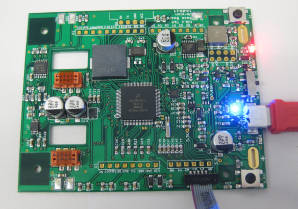 First PCB under Debug