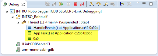 FreeRTOS Task Stack Frame properly shown