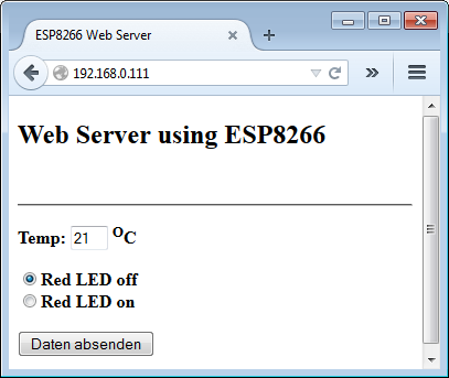 WSP8266 Web Server