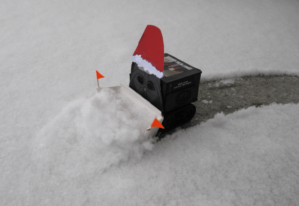 Snow Plowing Sumo Bot