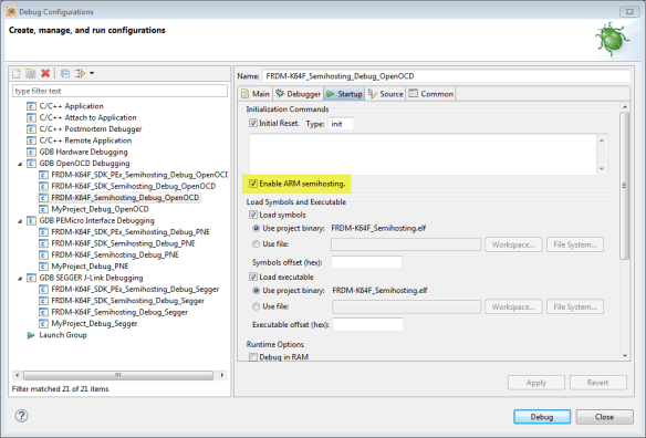 Semihosting in OpenOCD