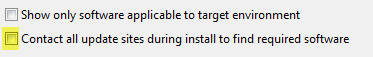 Unchecked option to contact all update sites