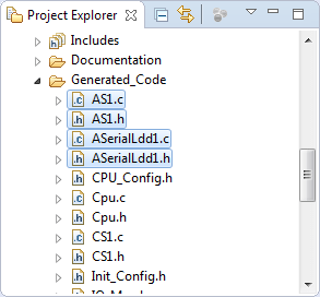 Generated UART Driver code