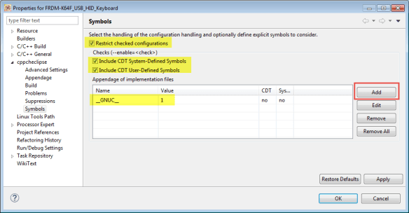 Restricted Configuration