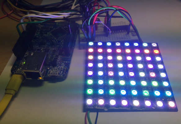 Adafruit 8x8 NeoPixel Shield with Freescale FRDM-K64F Board