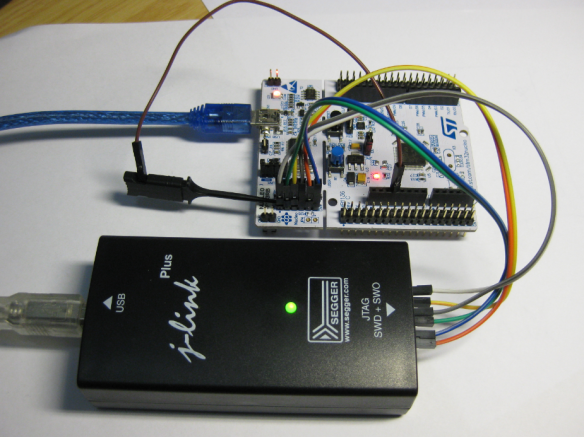 Connected J-Link with Nucleo Board