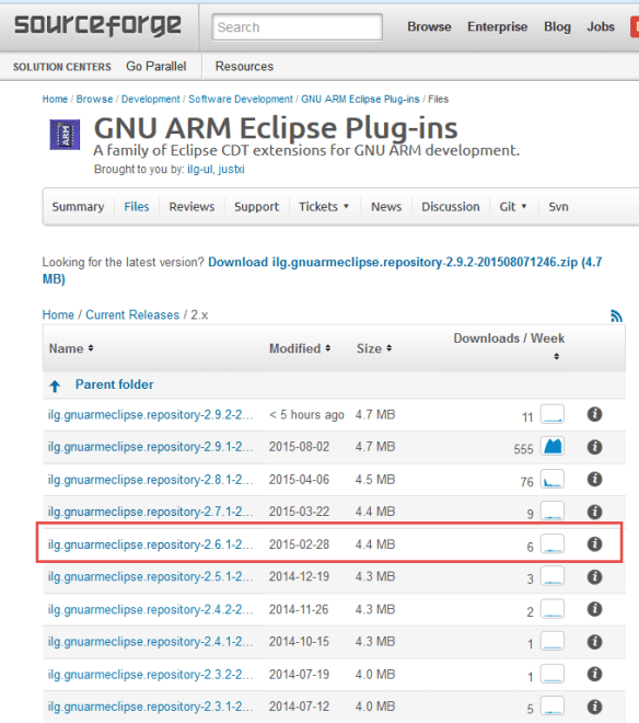 Releases on SourceForge