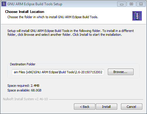 GNU ARM Eclipse Build Tools Setup
