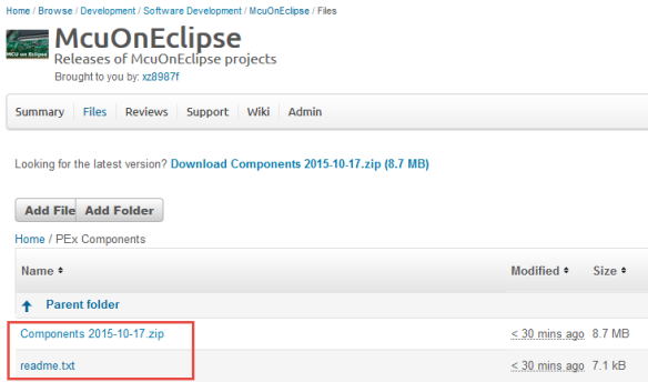 McuOnEclipse SourceForge Release 2015-10-17