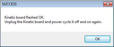 Success programming the board