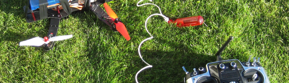 Copter on the ground