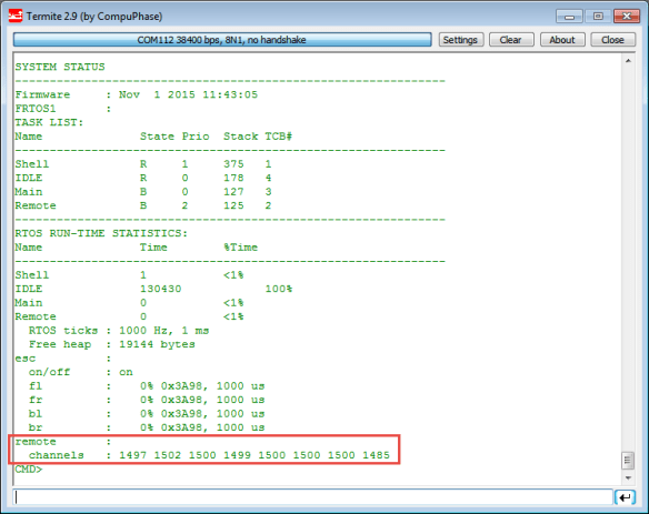 Remote Channel Status