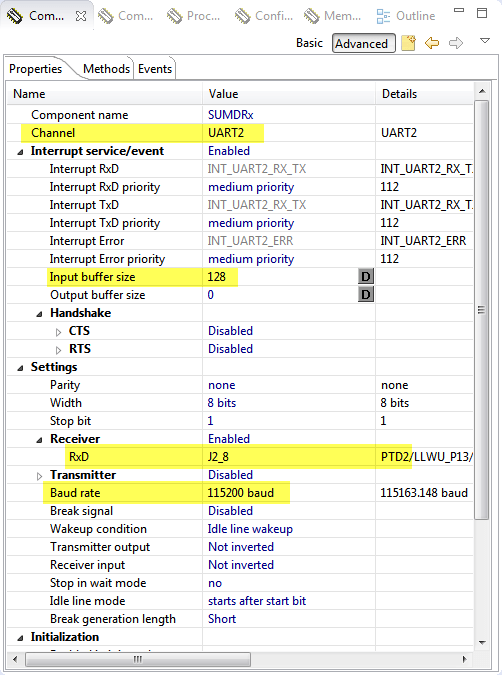 SUMD Rx Pin Configuration