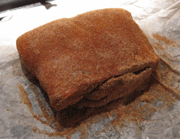 Dry Rub on Veal Brisket