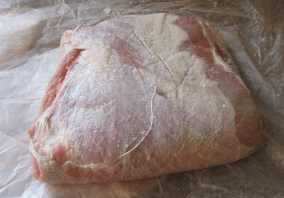 Folded Raw Veal Brisket