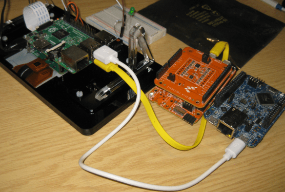 FRDM Boards connected to Raspberry Pi
