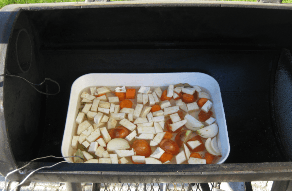 Gravy Bowl in Smoker