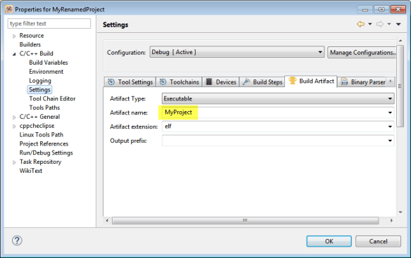 Renaming Eclipse CDT Projects | MCU on Eclipse