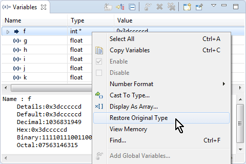Restore Original Type