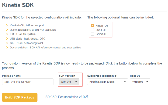 SDK v2.0 OS Options
