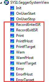 Segger SystemView ISR and Printf Functions