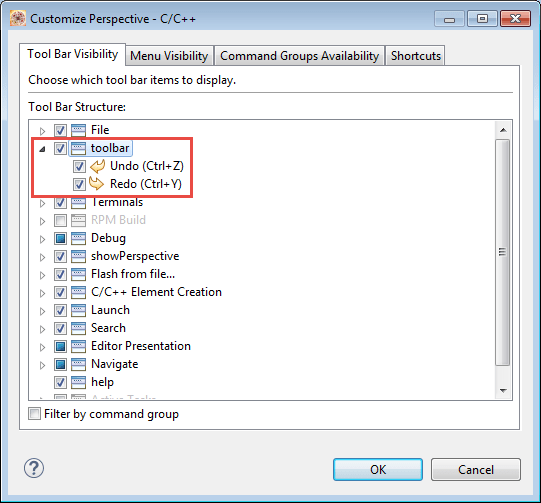 Undo Redo Configuration