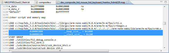 Custom heap and stack size