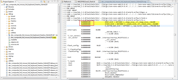 Heap and Stack Size used in Linker Map File