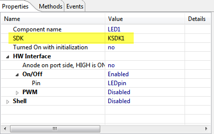 Kinetis SDK Reference in component