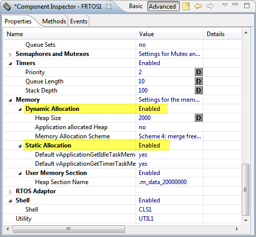 Dynamic and Static Memory Allocation in FreeRTOS V9.0.0