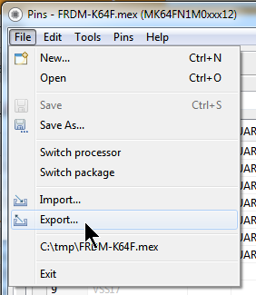 Export in Desktop Pins Tool