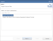 Exporting Source File