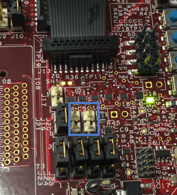 Jumpers J19 and J20 on TWR-KV58F220M