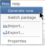 Pins Menu