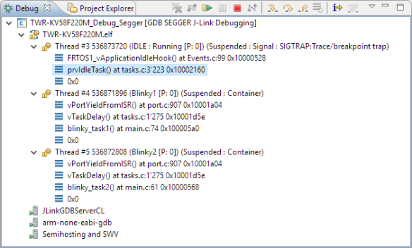 Segger FreeRTOS Thread Awareness