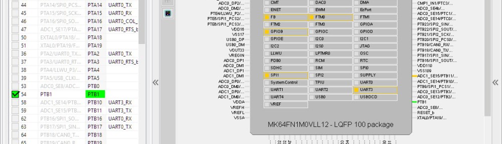 PTB1 Muxed with Pins Tool