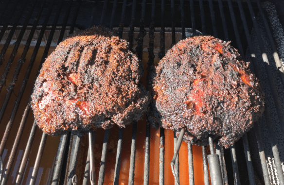 Two Pork Shoulders reached 90°C