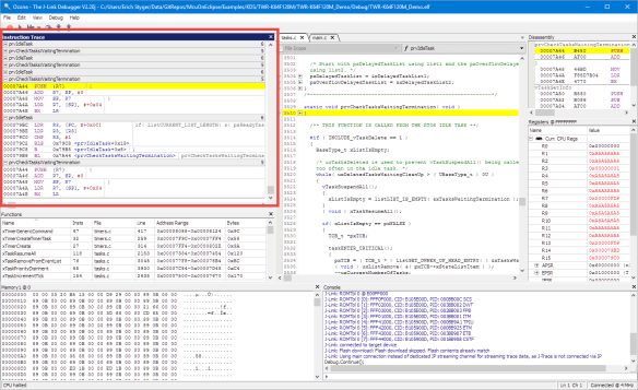 Instruction Trace in SEGGER Ozone