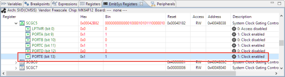 Port E Clock Enable Bit