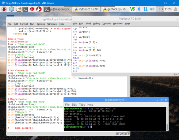 Accessing Hexiwear Sensor Data with Python