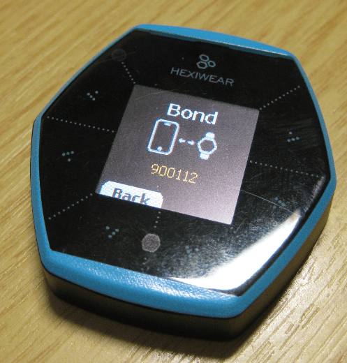 Bonding/Pairing Code on Hexiwear