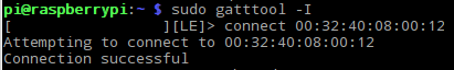 Connecting with gatttool