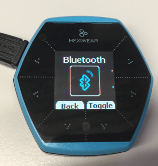 Hexiwear Bluetooth Turned On