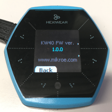 Hexiwear KW40 Firmware Version
