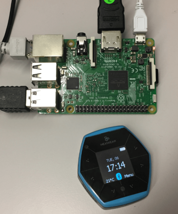 Raspberry Pi 3 connected with Hexiwear over BLE
