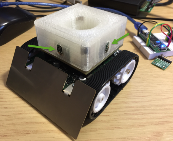Robot with Sensors on each side