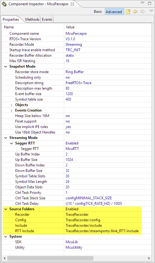 Folder Support for Percepio Trace