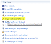 Clean project after importing