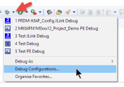 Debug Configurations Menu