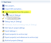 Import Projects from file system